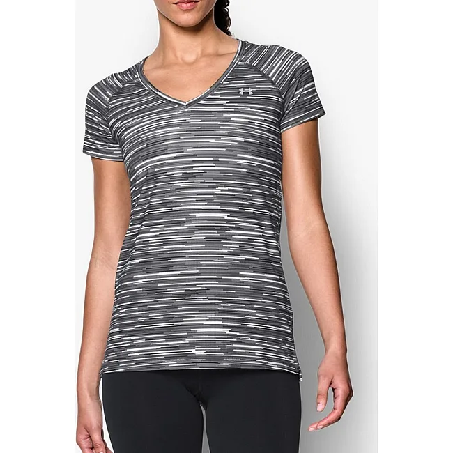 Женская футболка Under Armour Mesh Printed V-Neck White