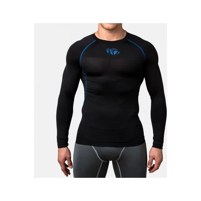 Компрессионная футболка Peresvit Air Motion Black Blue Long Sleeve