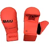 Перчатки для карате Smai (с защитой большого пальца) с лицензией WKF (красный)