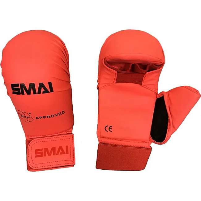 Перчатки для карате Smai (с защитой большого пальца) с лицензией WKF