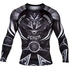 Рашгард з довгим рукавом VENUM Gladiator 3.0 Black Whites