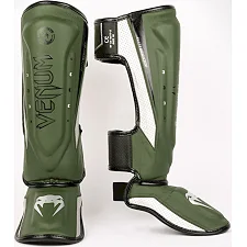 Защитные щитки для ног VENUM Elite Evo Khaki Silver