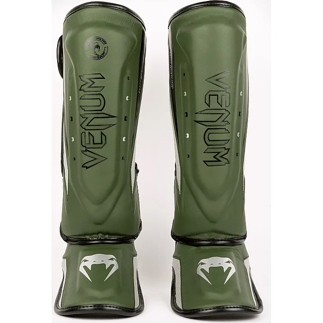 Защитные щитки для ног VENUM Elite Evo Khaki Silver