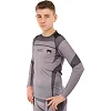 Костюм компрессионный детский рашгард лонгслив штаны и шорты VENUM 9533B-9633B-V5024 XXS -L (Черный-серый)