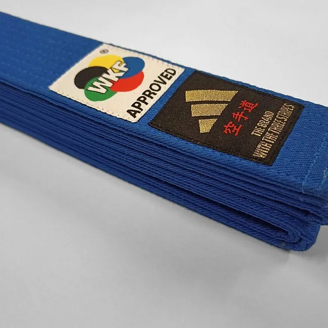 Пояс для карате Adidas ELITE WKF with KANJI OPTION (синій) ADIB242K