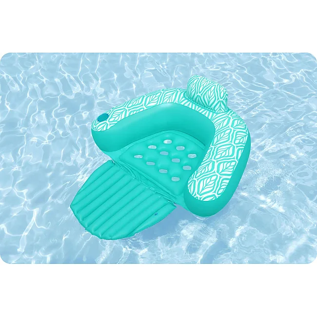 Кресло надувное для плавания Bestway Comfort Plush Pro 43719 145 х 120 см, бирюзовое