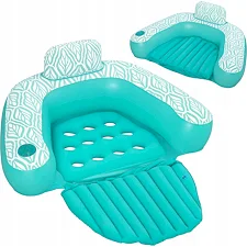 Кресло надувное для плавания Bestway Comfort Plush Pro 43719 145 х 120 см, бирюзовое