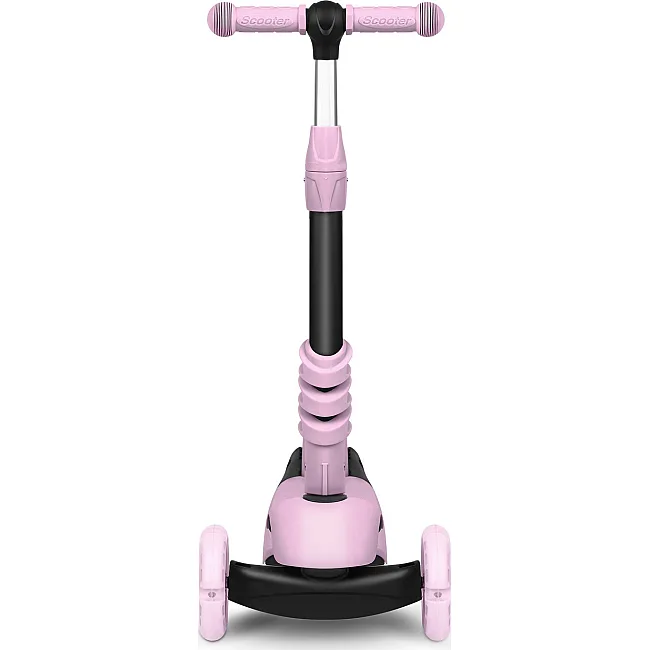 Детский самокат трехколесный Ricokids Cubi розовый