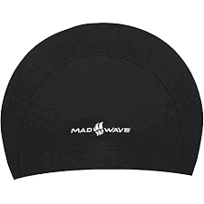 Шапочка для бассейна текстильная юниорская MADWAVE Lycra Junior M052001 (Черный)