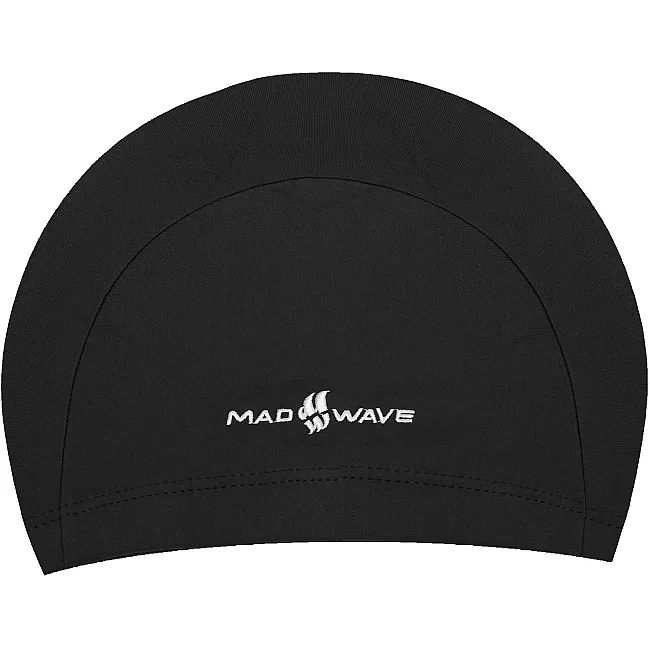 Шапочка для бассейна текстильная юниорская MADWAVE Lycra Junior M052001 (Черный)