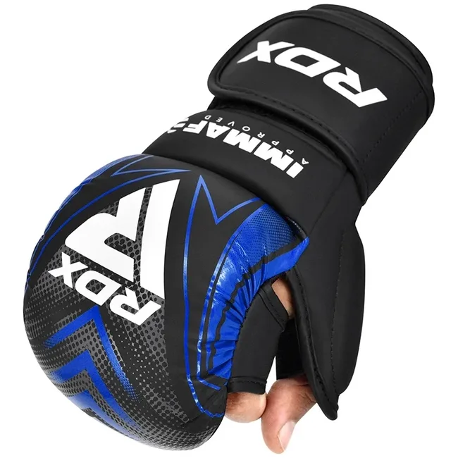 Перчатки для ММА (Греплинговые перчатки) RDX одобрено IMMAF XL Blue