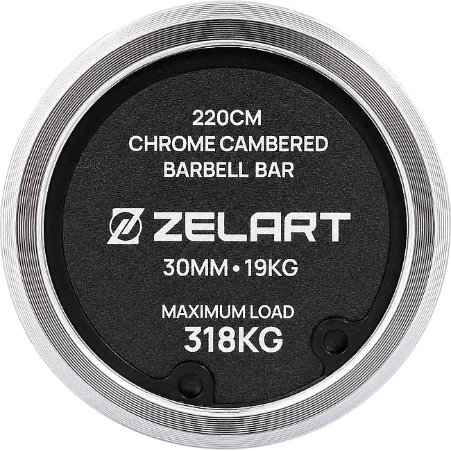 Гриф для штанги хромированный Олимпийский изогнутый ZELART TA-9698 (Хром)