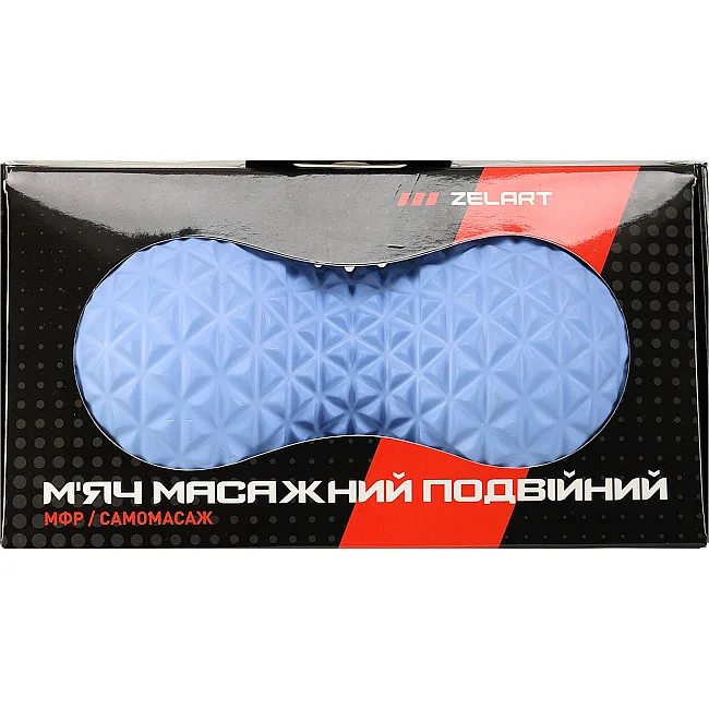 Мяч массажный двойной для МФР и самомассажа Duoball ZELART FI-7693 ø8см (Разные цвета)