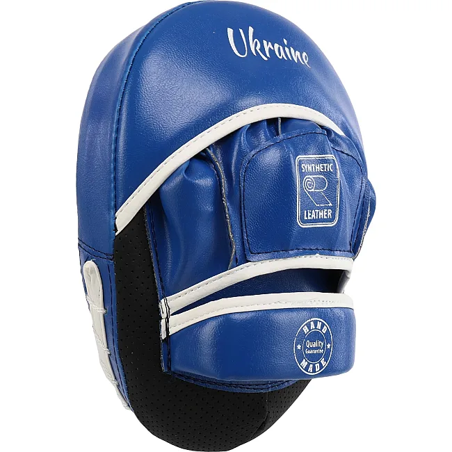 Лапа боксерская изогнутая тренировочная BOXER NEW 2013-N (Синий)