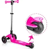Детский самокат трехколесный Ricokids Jelly розовый