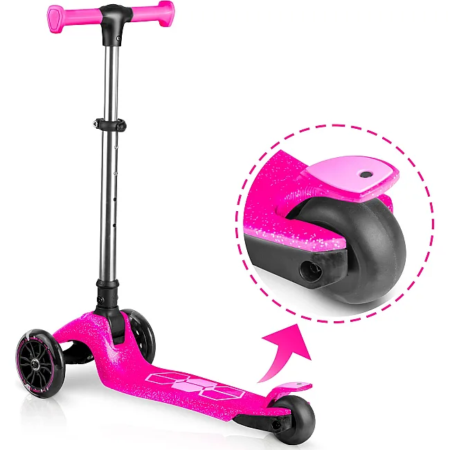 Детский самокат трехколесный Ricokids Jelly розовый