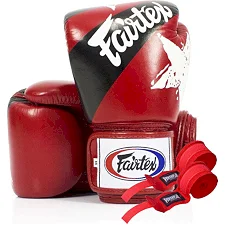 Боксерські рукавиці Fairtex BGV1 Nation Print Red (бинти в комплекті)
