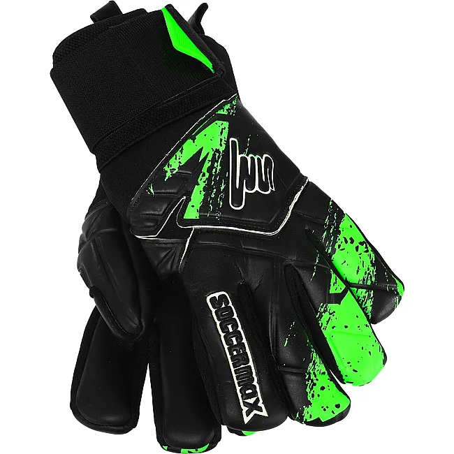 Воротарські рукавички
 професійні із захистом пальців SOCCERMAX GK-4315
 7-11 (Чорний-лимонний)