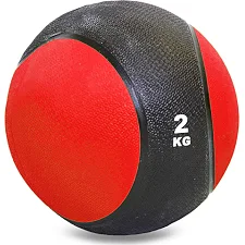 Медбол мяч медицинский RECORD C-2660-2 2кг (Черный-красный)