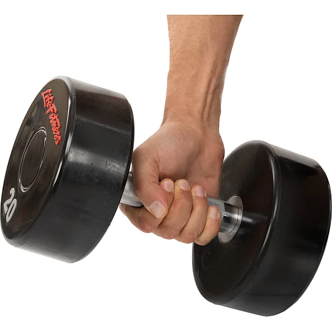 Гантель профессиональная
 с полиуретановым покрытием LIFE FITNESS SC-80081-20 1шт 20кг