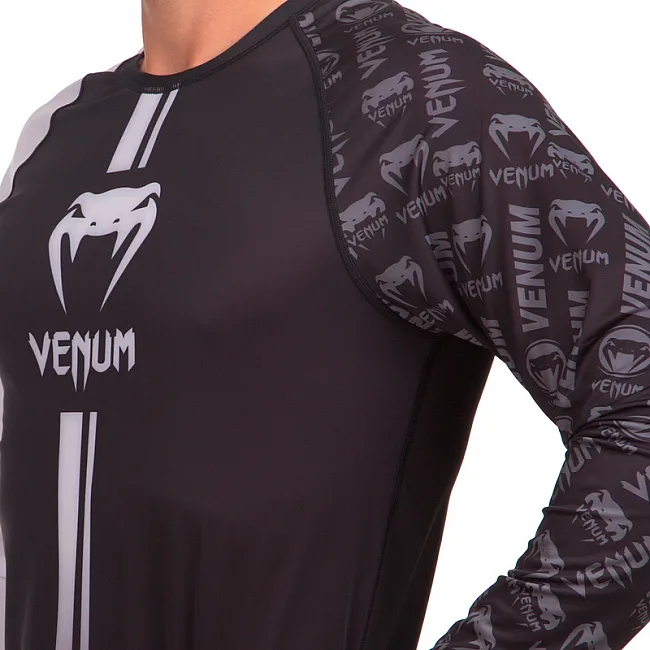 Костюм компрессионный мужской рашгард лонгслив и штаны VENUM
 LOG
 CO-8128-CO-8221 (Черный-белый)