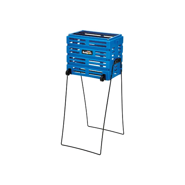 Корзина для теннисных мячей Unique BALLPORT Deluxe-long handles на 80 мячей blue