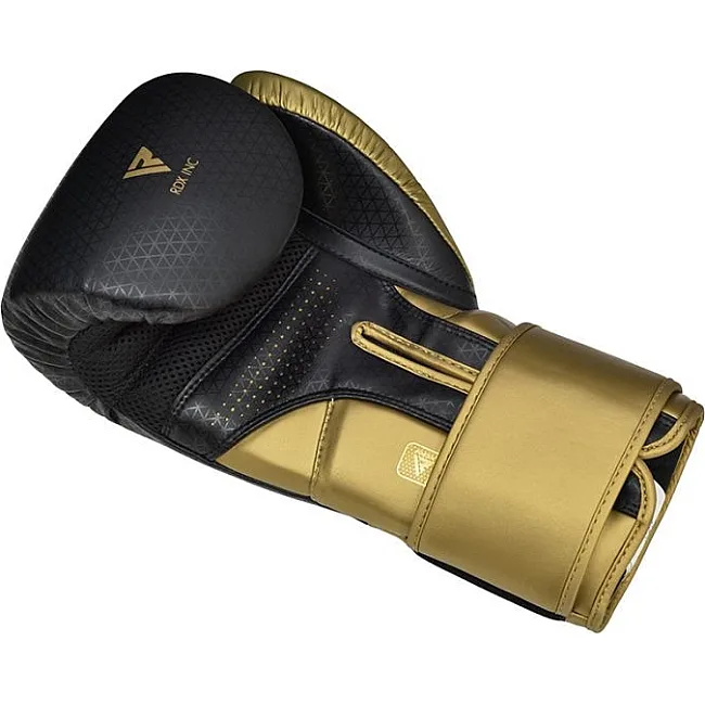 Боксерські рукавиці RDX MARK PRO SPARRING TRI LIRA 2 GOLDEN (капа в комплекті)