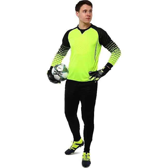 Воротарські рукавички
 професійні із захистом пальців SOCCERMAX GK-4315
 7-11 (Чорний-лимонний)