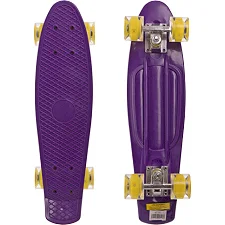 Пенни борд Penny Board круизер пластиковый со светящимися колесами 22" SP-SPORT SK-5672-3-желтый