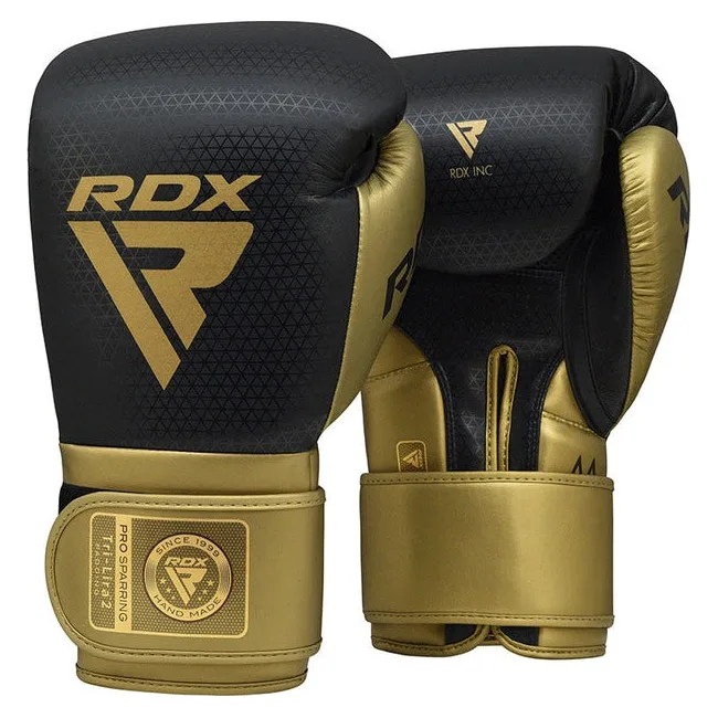 Боксерські рукавиці RDX MARK PRO SPARRING TRI LIRA 2 GOLDEN (капа в комплекті)