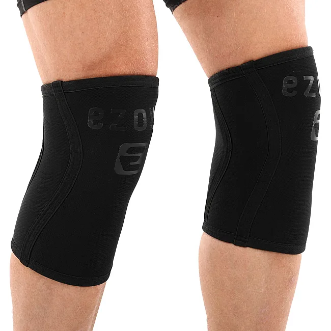 Наколенники для приседа и пауэрлфтинга 2штуки KNEE SLEEVE EZOUS A-06 (Черный)