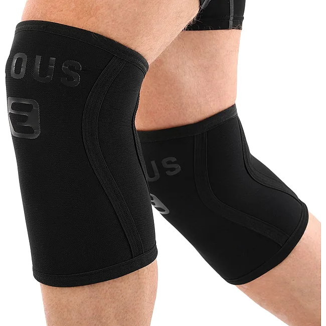 Наколенники для приседа и пауэрлфтинга 2штуки KNEE SLEEVE EZOUS A-06 (Черный)