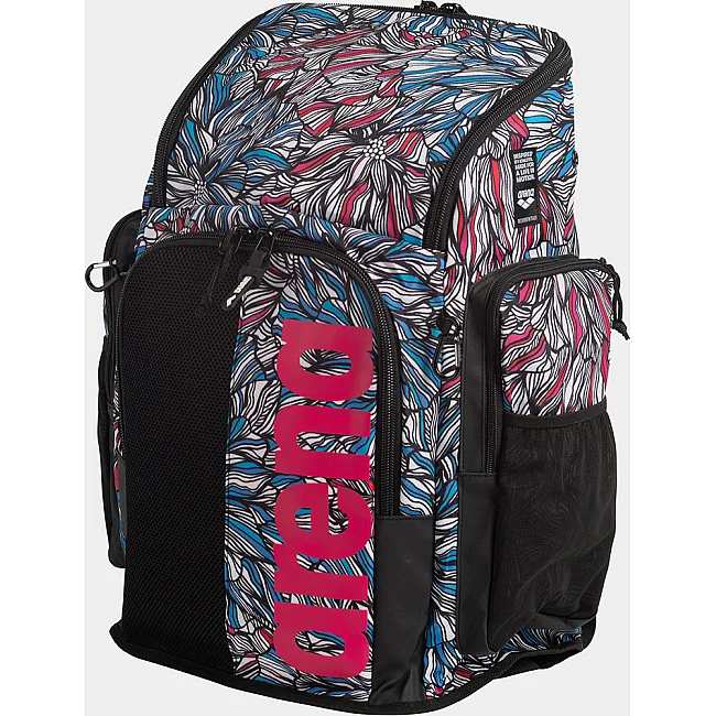 Спортивный рюкзак Arena SPIKY III BACKPACK 45 ALLOVER 45L черный, бирюзовый, розовый 54x36x27 см