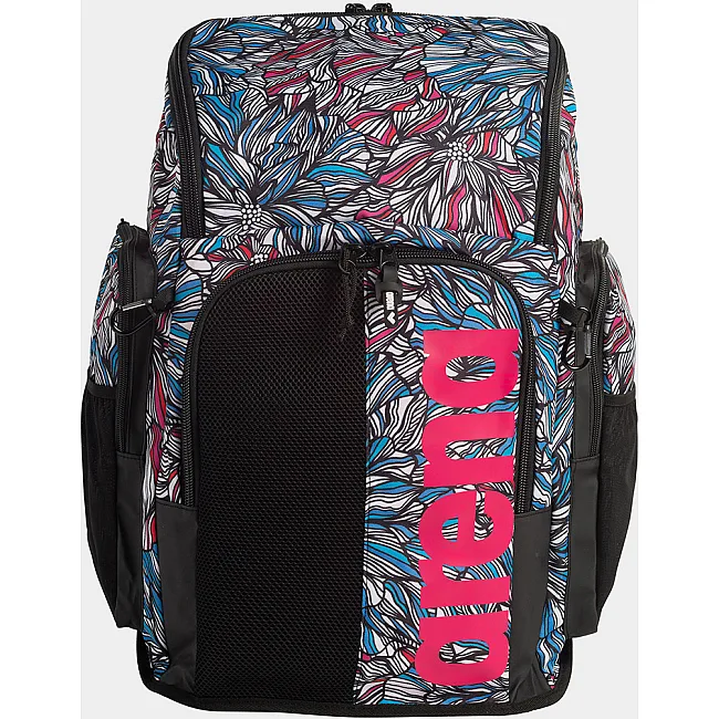 Спортивный рюкзак Arena SPIKY III BACKPACK 45 ALLOVER 45L черный, бирюзовый, розовый 54x36x27 см