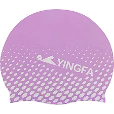 Шапочка для бассейна силиконовая для взрослых YINGFA C0091 (Фиолетовый-белый)
