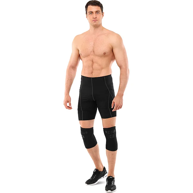 Наколенники для приседа и пауэрлфтинга 2штуки KNEE SLEEVE EZOUS A-06 (Черный)