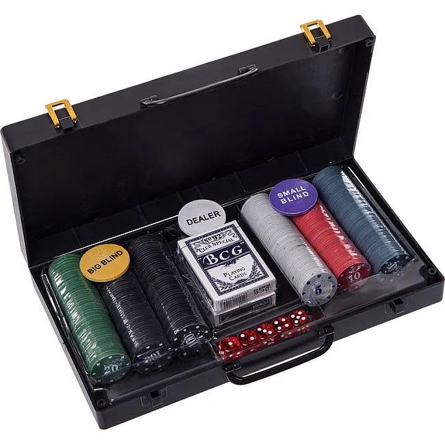 Набор для покера в пластиковом кейсе Poker game set Poker game set SP-SPORT
 300S-E 300 фишек