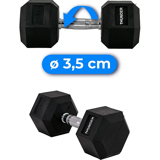 Гантель шестигранная THUNDER 15 кг (1шт)