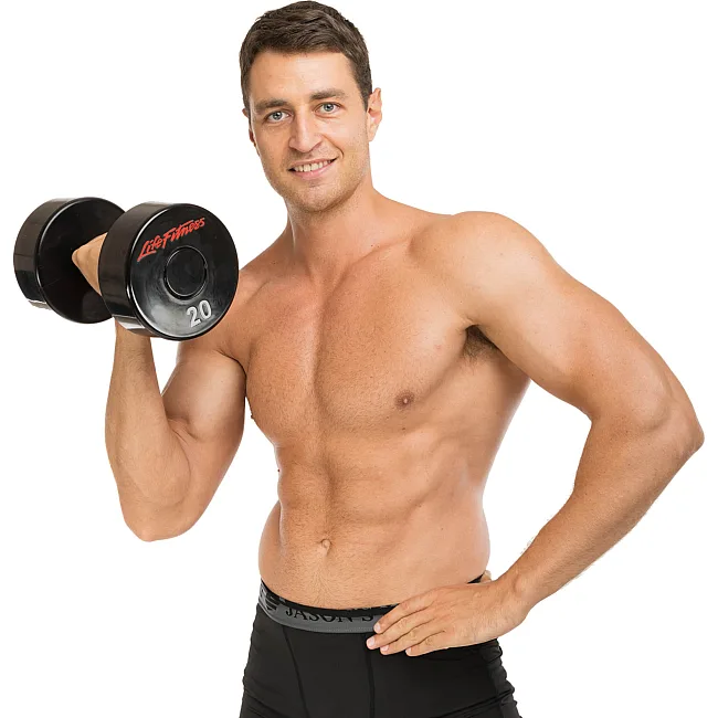 Гантель профессиональная
 с полиуретановым покрытием LIFE FITNESS SC-80081-20 1шт 20кг