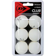 М'ячі для настільного тенісу DUNLOP DL679345 CLUB CHAMP 6шт (Білий)