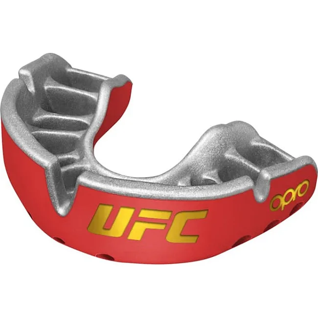 Капа для бокса OPRO Gold UFC детская (возраст до 10 лет) Red/Silver (art.102517002)