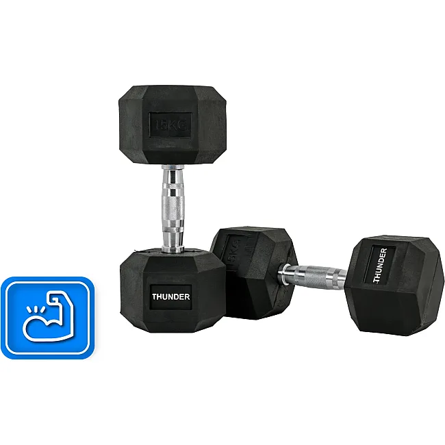 Гантель шестигранная THUNDER 15 кг (1шт)