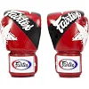 Боксерские перчатки Fairtex BGV1 Nation Print Red (бинты в комплекте)