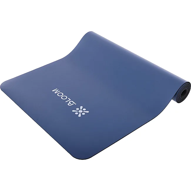 Коврик для фитнеса PU двухслойный BLOOM YOGA MAT LB7030 183x61x0,5см (Синий)