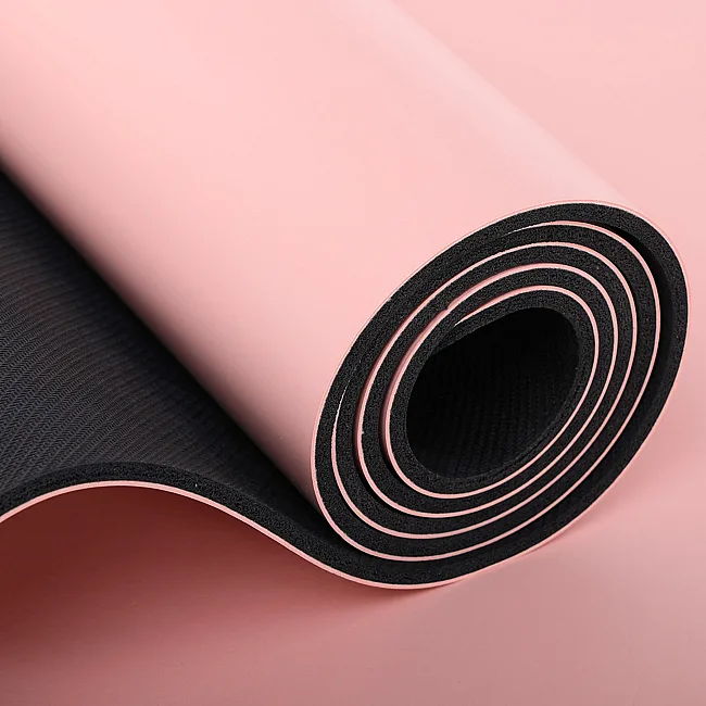 Коврик для фитнеса PU двухслойный BLOOM YOGA MAT LB7030 183x61x0,5см (Синий)