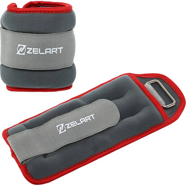 Утяжелители для ног и рук ZELART FI-5733-1 2x0,5кг (Серый-красный)
