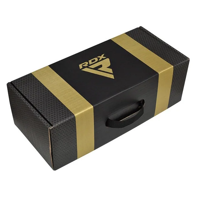 Боксерські рукавиці RDX MARK PRO SPARRING TRI LIRA 2 GOLDEN (капа в комплекті)