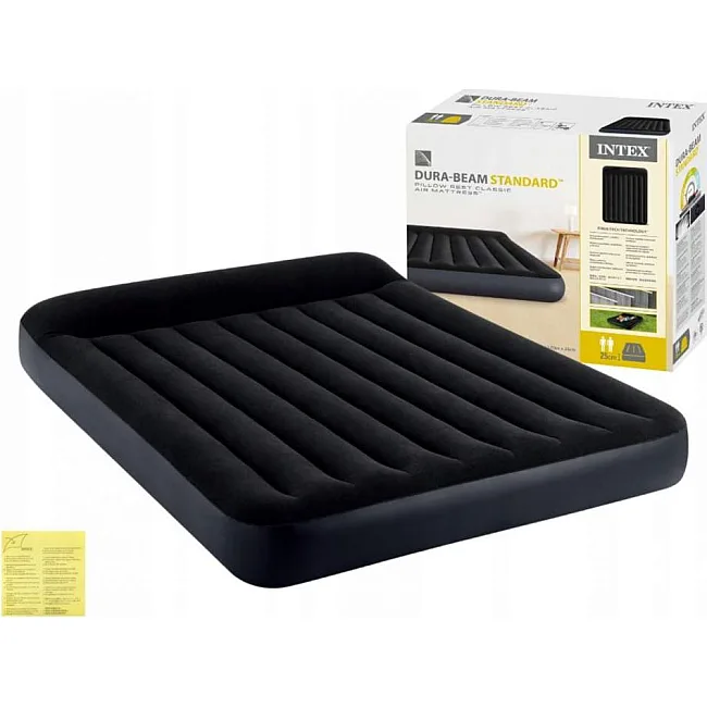 Матрац надувний Intex 64143 203x152 см, чорний