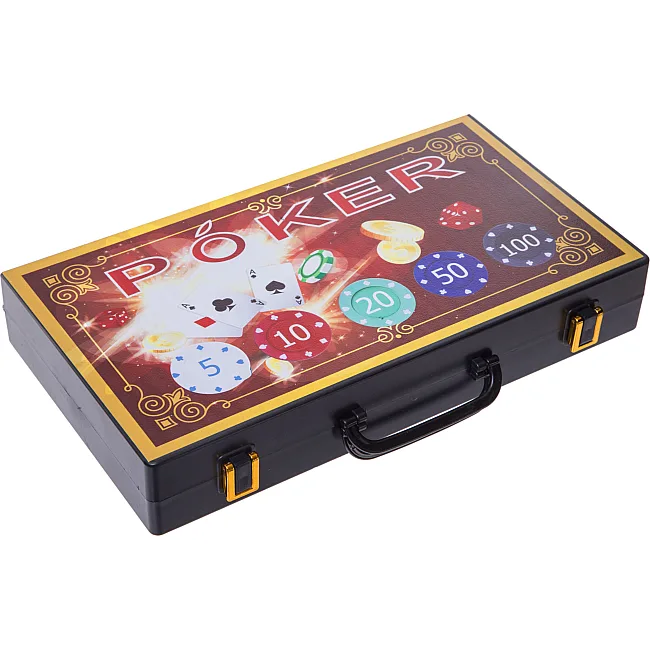 Набор для покера в пластиковом кейсе Poker game set Poker game set SP-SPORT
 300S-E 300 фишек