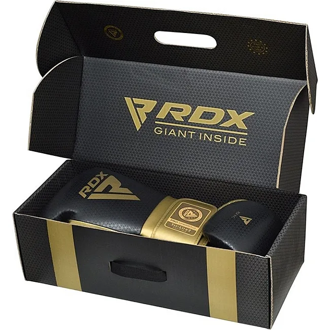 Боксерські рукавиці RDX MARK PRO SPARRING TRI LIRA 2 GOLDEN (капа в комплекті)